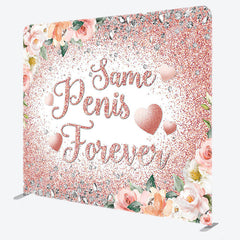 Aperturee - Aperturee Forever Pink Floral Fabric Backdrop Cover for Wedding