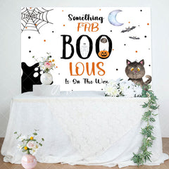 Aperturee - Aperturee Frb Boo Lous White Halloween Baby Shower Backdrop