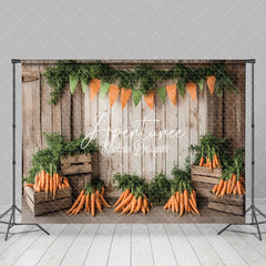 Aperturee - Aperturee Fresh Orange Carrots Wooden Crates Natural Backdrop