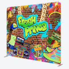 Aperturee - Aperturee Fresh Prince Wall Fabric Backdrop Cover for Baby Shower