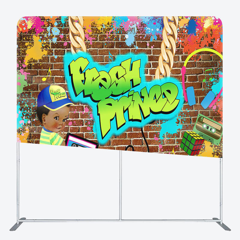 Aperturee - Aperturee Fresh Prince Wall Fabric Backdrop Cover for Baby Shower