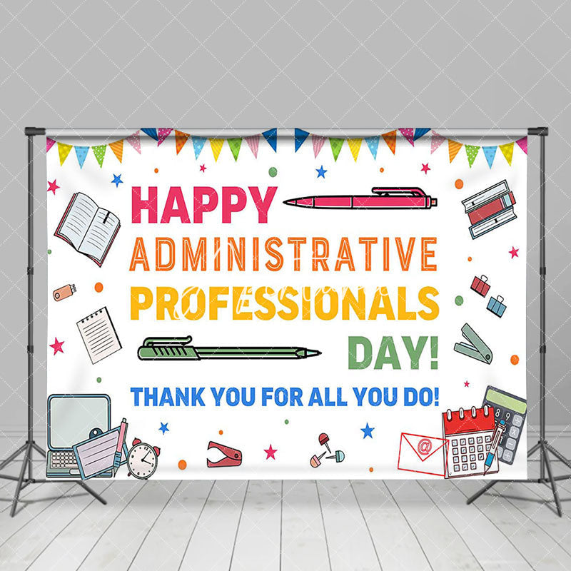 Aperturee - Aperturee Funny Happy Administrative Professionals Day Backdrop