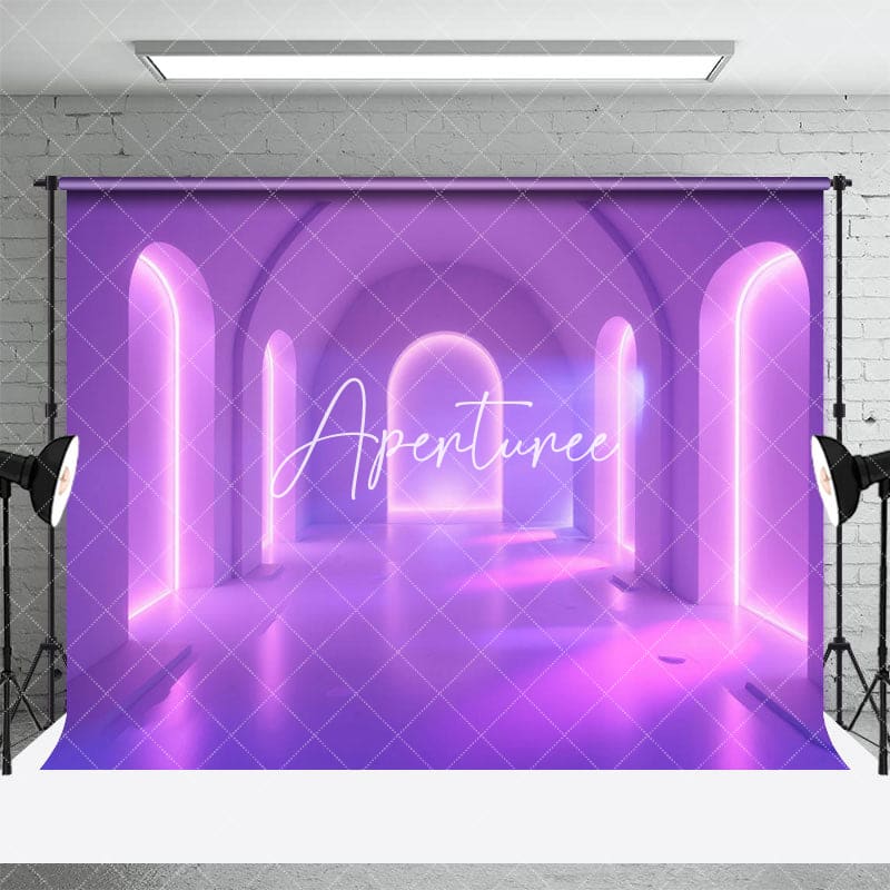 Aperturee - Aperturee Futuristic Glow Archway Central Light Halo Backdrop