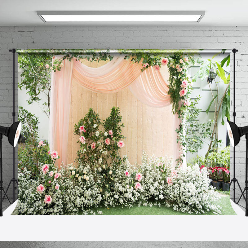 Aperturee - Aperturee Garden Floral Arrangement For Outdoor Events Backdrop