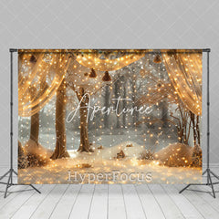 Aperturee - Aperturee Gauze Curtain Light Twinkling Christmas Backdrop