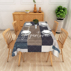 Aperturee - Aperturee Geometric Patterns Abstract Rectangle Tablecloth