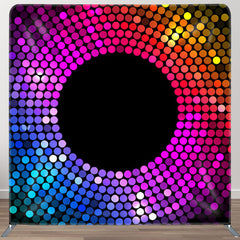 Aperturee - Aperturee Glitter Disco Circle Dots Fabric Dance Party Backdrop