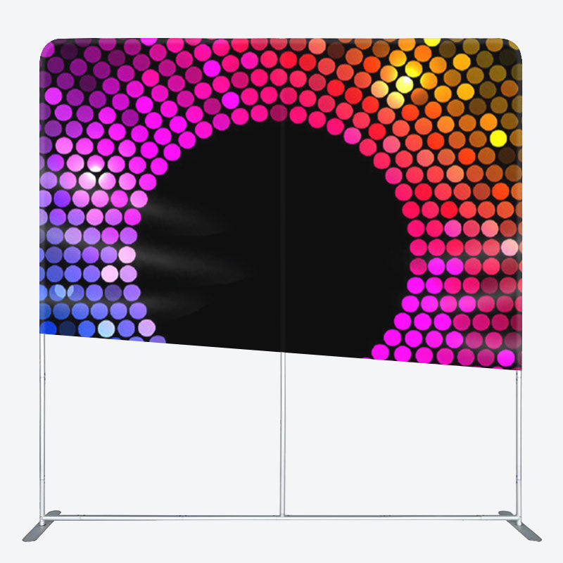 Aperturee - Aperturee Glitter Disco Circle Dots Fabric Dance Party Backdrop