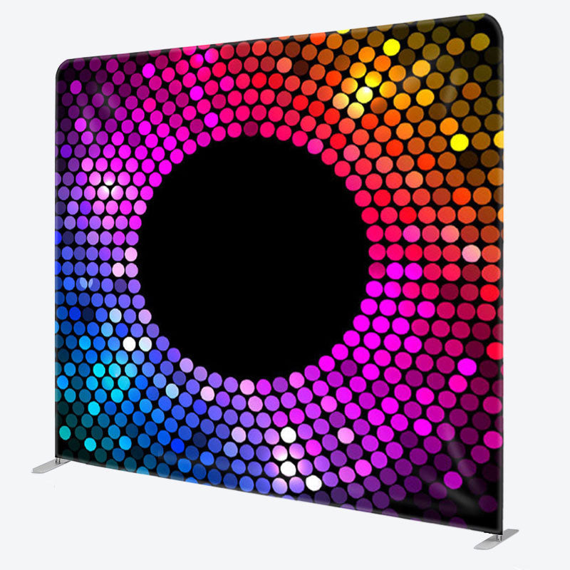 Aperturee - Aperturee Glitter Disco Circle Dots Fabric Dance Party Backdrop