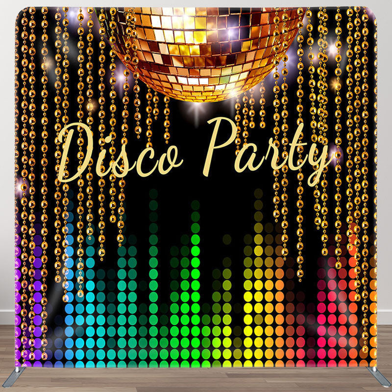 Aperturee - Aperturee Glitter Disco Party Fabric Backdrop Cover for Birthday