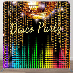 Aperturee - Aperturee Glitter Disco Party Fabric Backdrop Cover for Birthday