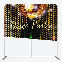 Aperturee - Aperturee Glitter Disco Party Fabric Backdrop Cover for Birthday