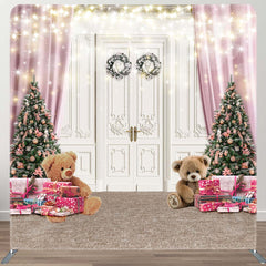 Aperturee - Aperturee Glitter Door Gift Christmas Tension Fabric Backdrop