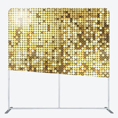 Aperturee - Aperturee Glitter Golden Sequin Wall Backdrop Cover For Party