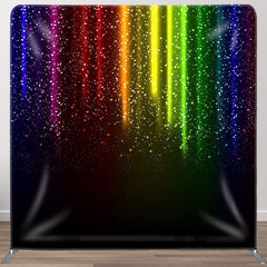 Aperturee - Aperturee Glitter Rainbow Color Fabric Backdrop Cover for Birthday