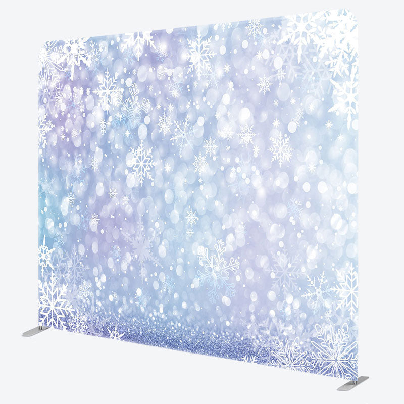 Aperturee - Aperturee Glittering Snowflakes Double-Sided Square Backdrop