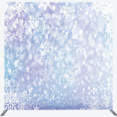 Aperturee - Aperturee Glittering Snowflakes Double-Sided Square Backdrop