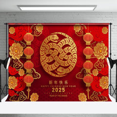 Aperturee - Aperturee Glorious Snake Year 2025 Celebration Happiness Backdrop