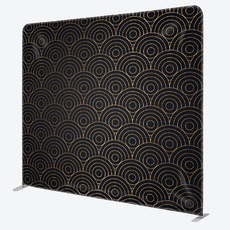 Aperturee - Aperturee Gold Art Classic Swirl Pattern Backdrop Cover For Party