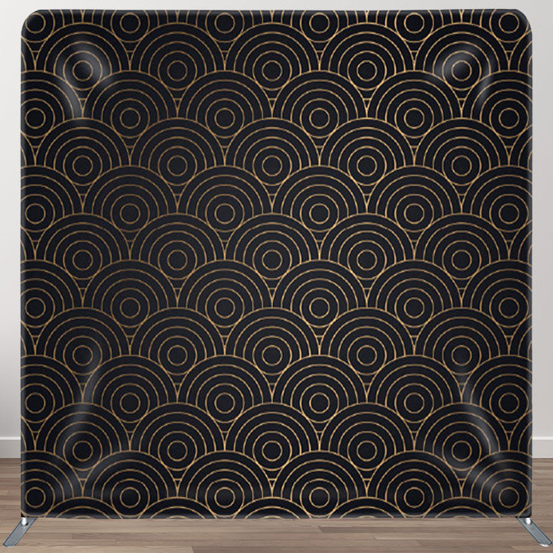 Aperturee - Aperturee Gold Art Classic Swirl Pattern Backdrop Cover For Party