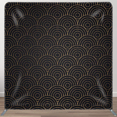 Aperturee - Aperturee Gold Art Classic Swirl Pattern Backdrop Cover For Party