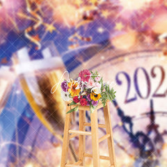 Aperturee - Aperturee Gold Clock Sparkle Wine Cheers New Year Backdrop