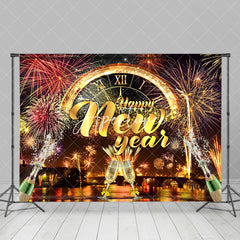 Aperturee - Aperturee Gold Colorful City Night Happy New Year Backdrop