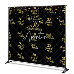 Aperturee - Aperturee Gold Custom Step And Repeat Anniversary Backdrop