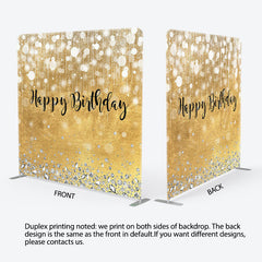 Aperturee - Aperturee Gold Glitter Diamond Fabric Backdrop Cover for Birthday