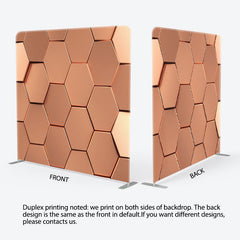 Aperturee - Aperturee Gold Hexagon Wall Fabric Backdrop Cover For Party