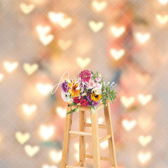 Aperturee - Aperturee Gold Love Light Bokeh Happy Valentines Day Backdrop