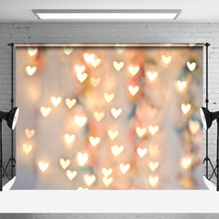 Aperturee - Aperturee Gold Love Light Bokeh Happy Valentines Day Backdrop