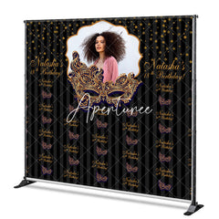 Aperturee - Aperturee Gold Purple Masquerade Custom Step And Repeat Banner