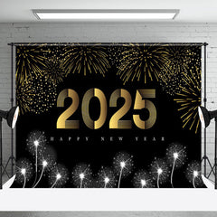 Aperturee - Aperturee Gold Silver Sparkle Night 2025 New Year Backdrop