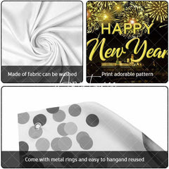 Aperturee - Aperturee Gold Sparkle Night City New Year Garage Door Banner