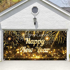 Aperturee - Aperturee Gold Sparks Bokeh 2025 New Year Garage Door Banner