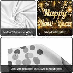 Aperturee - Aperturee Gold Sparks Bokeh 2025 New Year Garage Door Banner