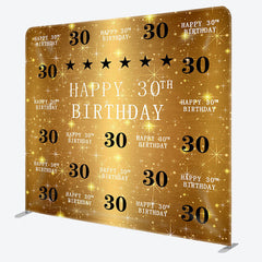 Aperturee - Aperturee Gold Star Glitter Fabric Backdrop Cover for Birthday