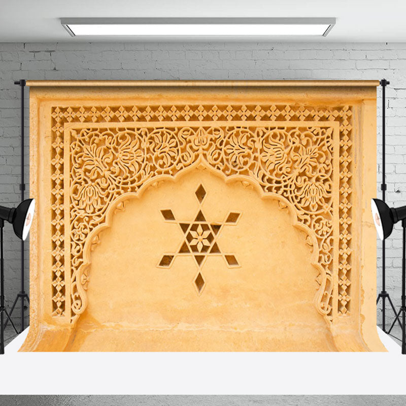 Aperturee - Aperturee Golden Star Of David Patterned Wall Photo Backdrop