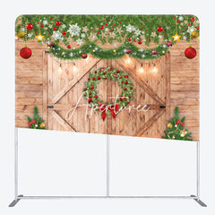 Aperturee - Aperturee Golden Stars Wood Double-Sided Square Xmas Backdrop