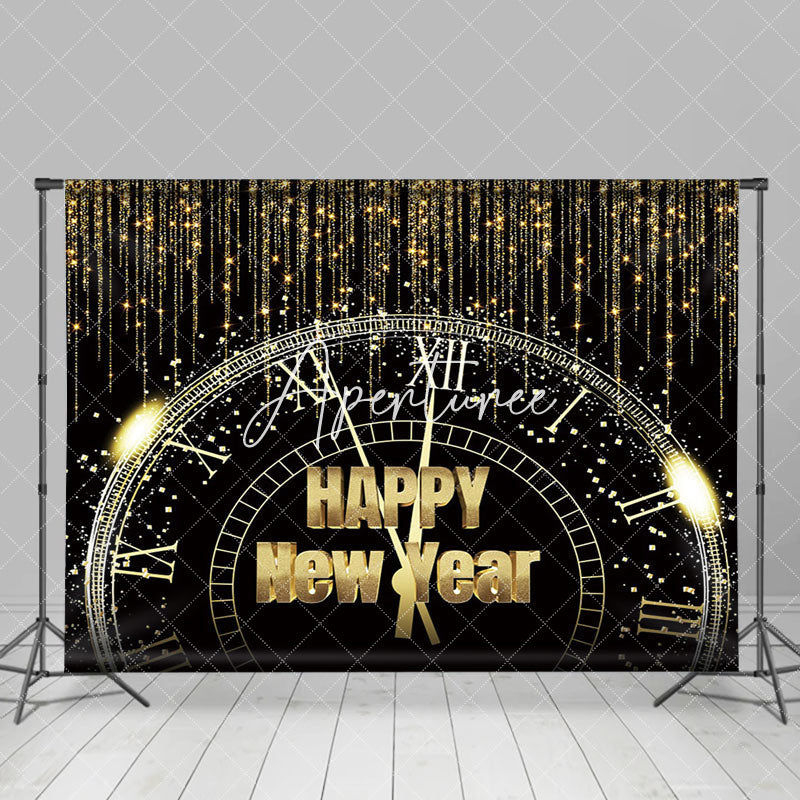 Aperturee - Aperturee Golden Tassel Countdown New Year Photo Backdrop