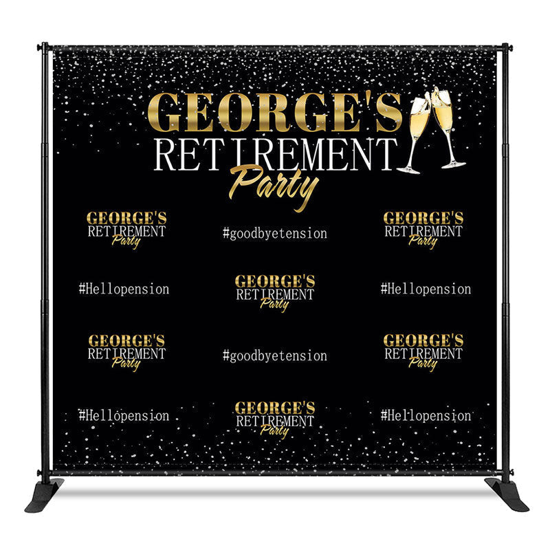 Aperturee - Aperturee Goodbye Tension Step Repeat Banner Retirement Backdrop