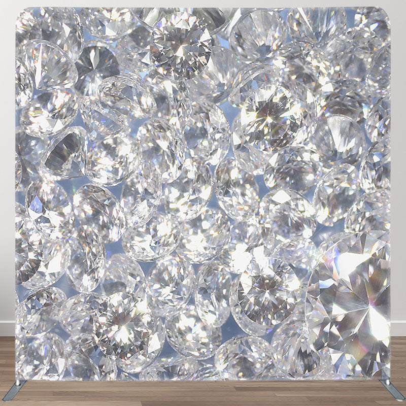 Aperturee - Aperturee Gorgeous Diamonds Fabric Backdrop Cover for Birthday