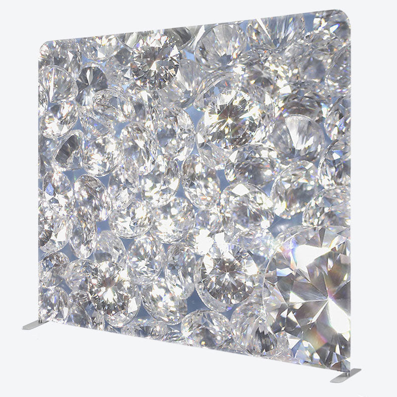 Aperturee - Aperturee Gorgeous Diamonds Fabric Backdrop Cover for Birthday