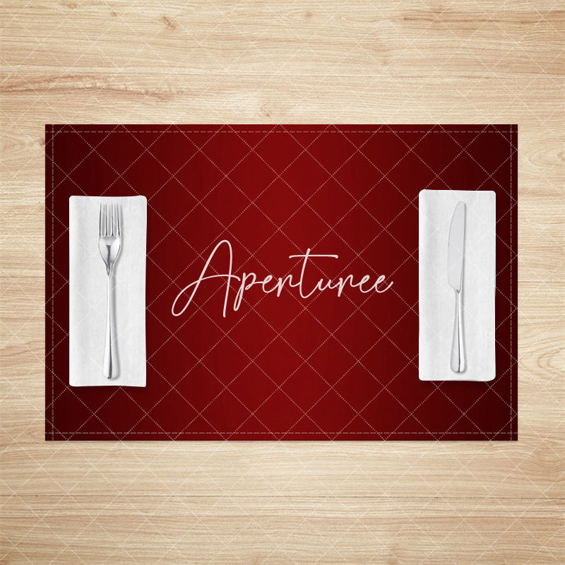 Aperturee - Aperturee Gradient Black Red Christmas Set Of 4 Placemats