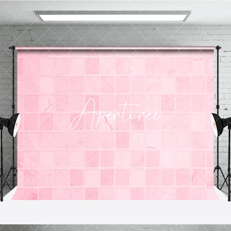 Aperturee - Aperturee Gradient Pink Bricks Summer Vibe Pattern Backdrop