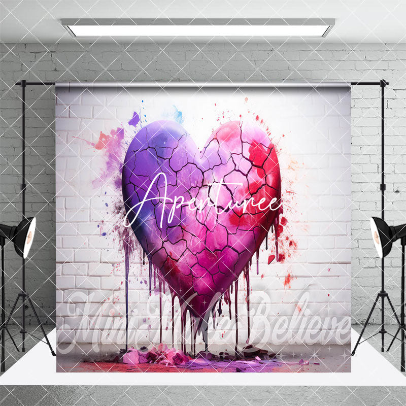 Aperturee - Aperturee Graffiti Red Love Valentines Day Room Set Backdrop