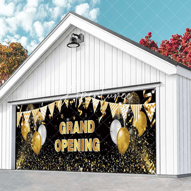 Aperturee - Aperturee Grand Opening Ribbons Celebration Garage Door Banner