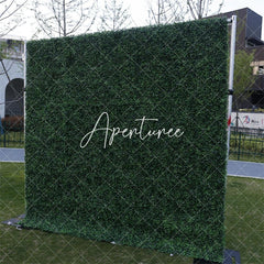 Aperturee - Aperturee Green Artificial Grass Wall Backdrop For Party Decor