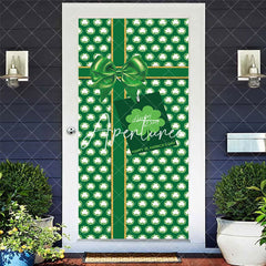 Aperturee - Aperturee Green Clover Gift Box St Patricks Day Door Cover